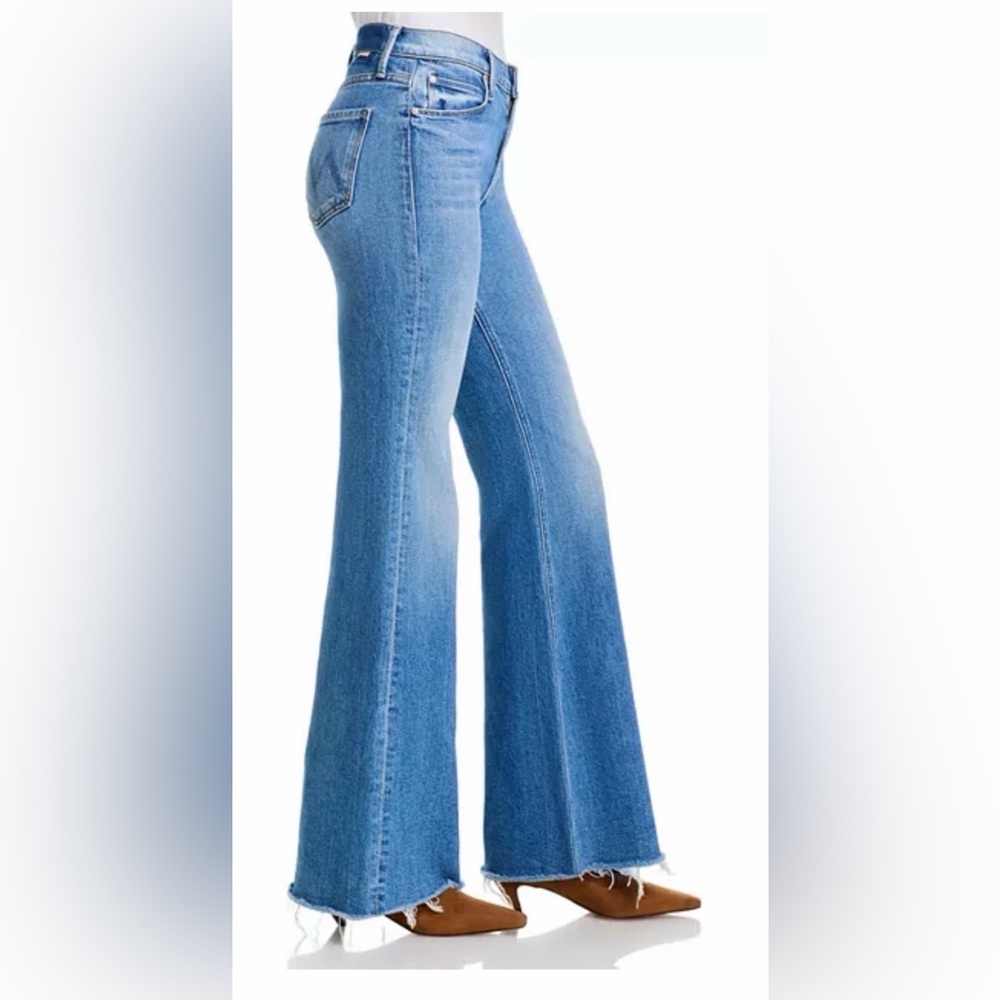 MOTHER Doozy Fray High Rise Flare Jeans in Heads or Tails - Picture 2 of 5